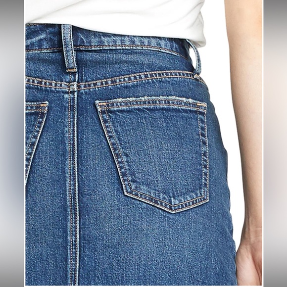 SILVER JEANS CO. Indigo Blue High Rise Raw Hem Frisco Mini Skirt - Picture 5 of 10